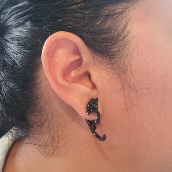 Panther Cat Earrings - Picture 5 of 8